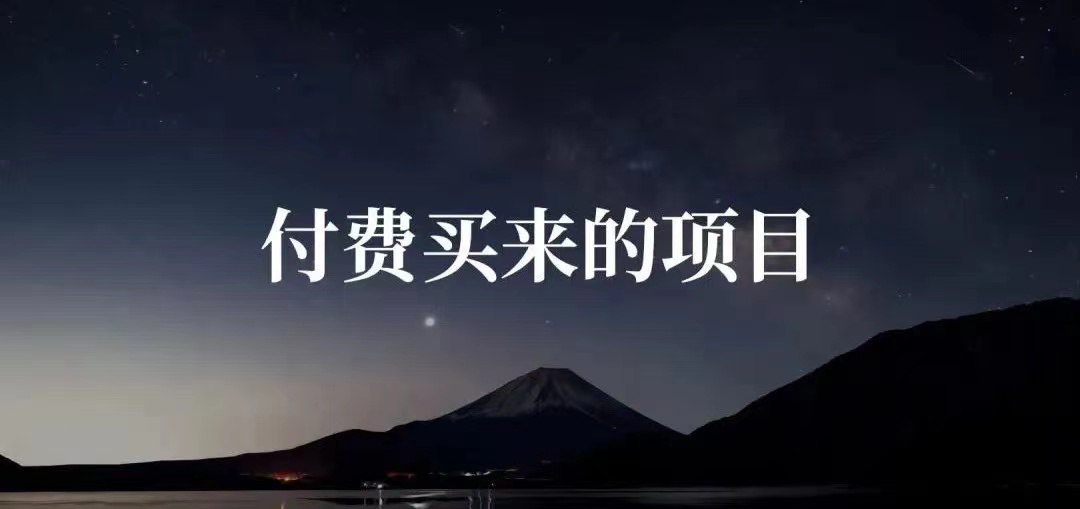 图片[1]-付费买来的项目，价值巨大！ - 87副业网-87副业网